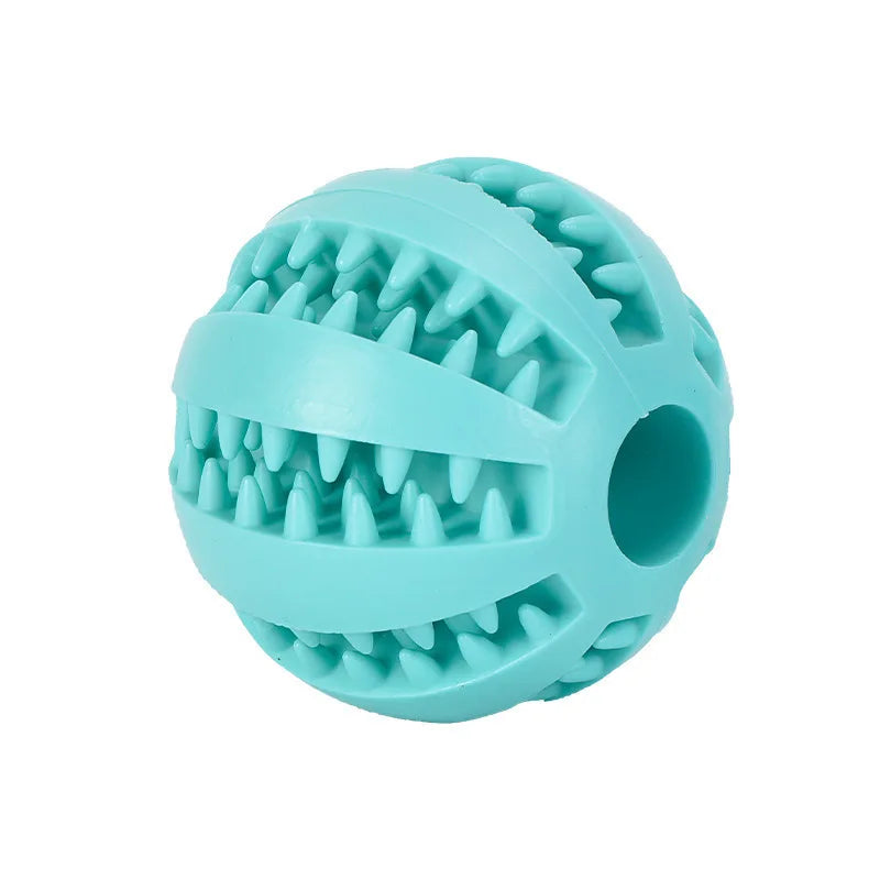 Pelota Interactiva de Goma para Perros - Juguete Mordedor, Limpieza Dental y Dispensador de Snacks