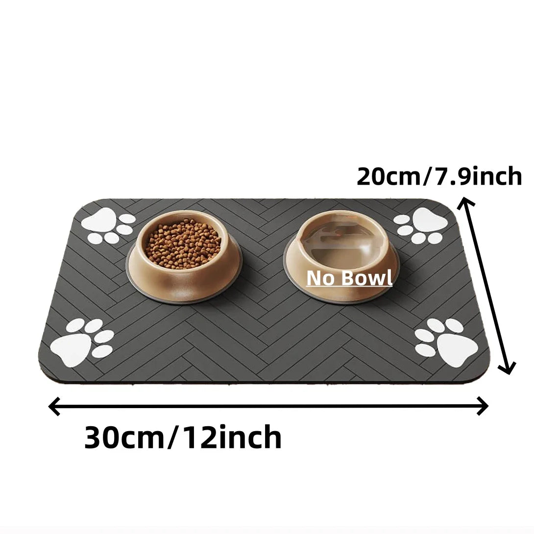 Tapete Absorbente para Comedero de Perros y Gatos — Antideslizante e Impermeable | 3 Tamaños