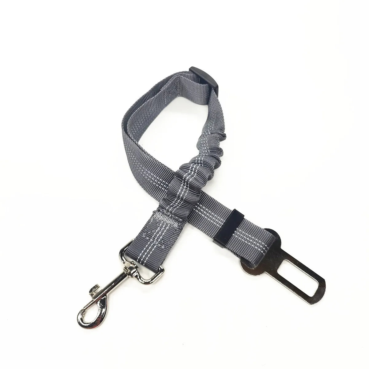 Cinturón de Seguridad Ajustable para Perros en el Coche — Nylon Reflectante y Elástico | 21 Colores