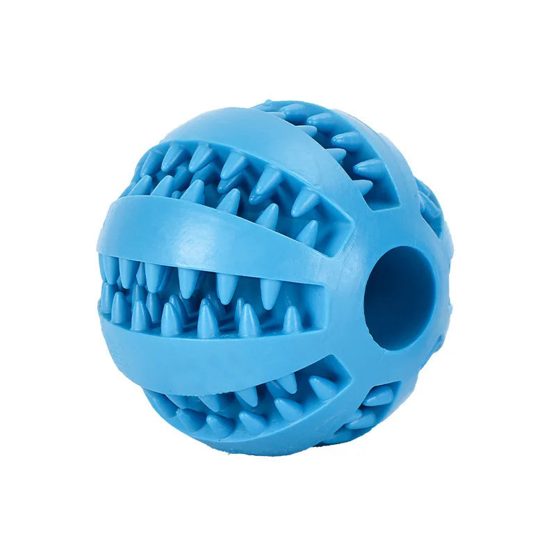 Pelota Interactiva de Goma para Perros - Juguete Mordedor, Limpieza Dental y Dispensador de Snacks
