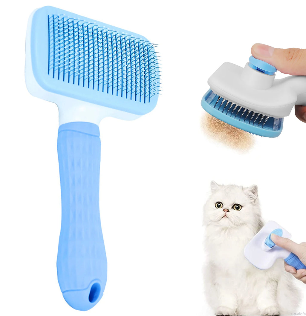 Cepillo quitapelos para perros y gatos – Peine de aseo para pelo largo, limpieza y baño – Accesorios para mascotas