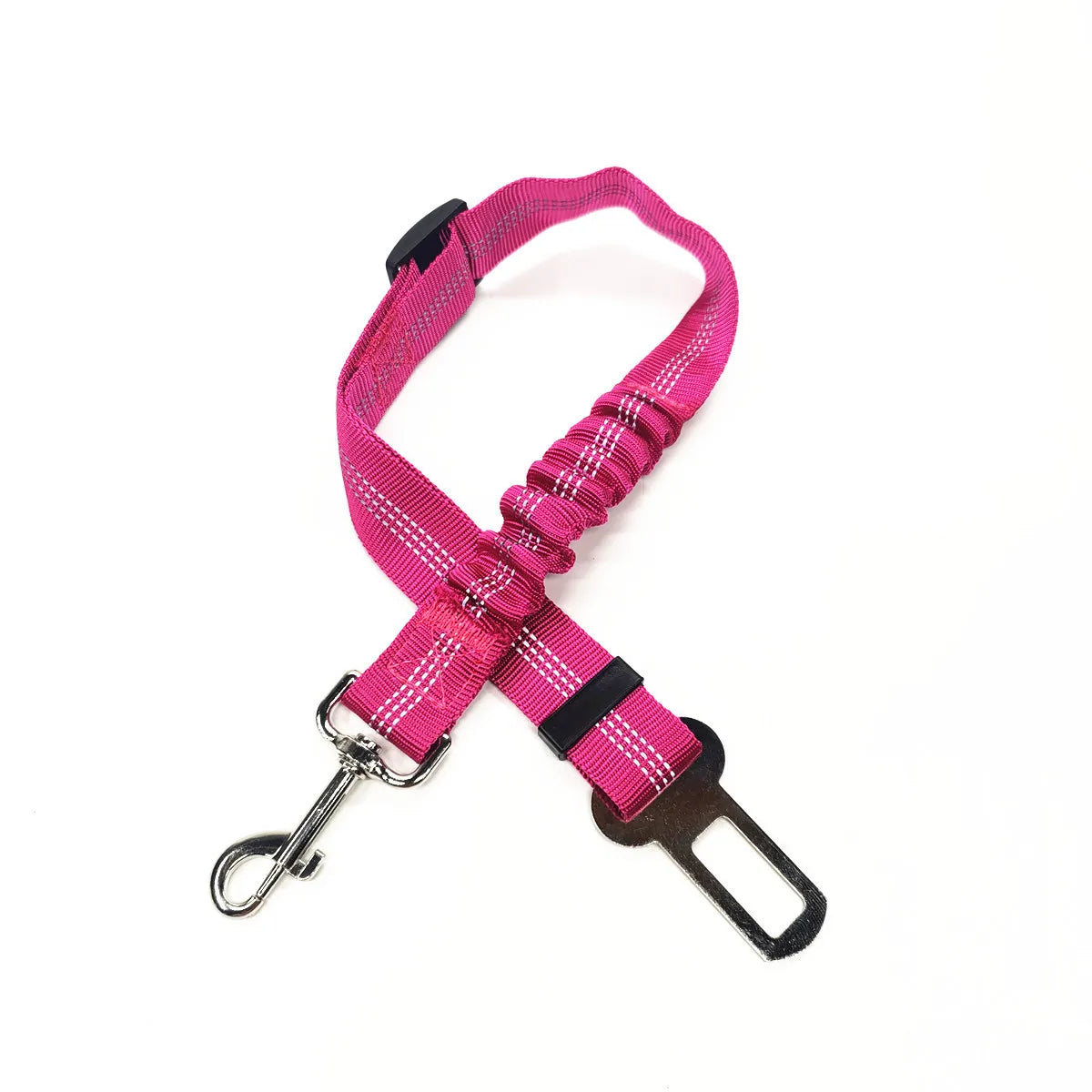 Cinturón de Seguridad Ajustable para Perros en el Coche — Nylon Reflectante y Elástico | 21 Colores