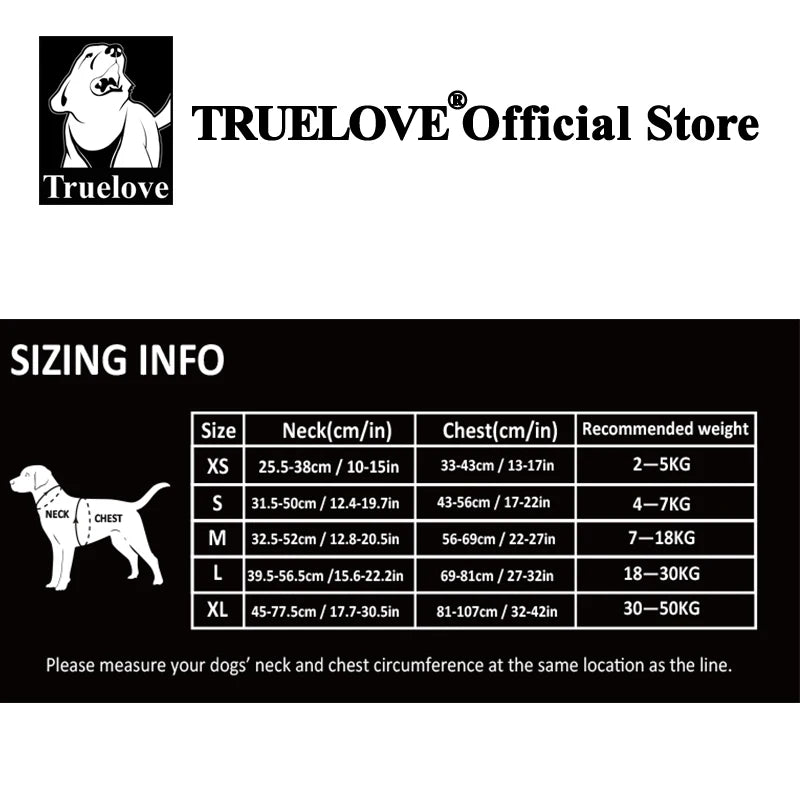Arnés para Perros Truelove TLH5654 - Sin Tirones, Reflectante, Ajustable y Cómodo