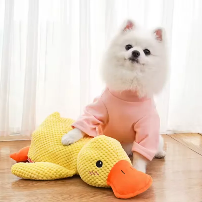 Juguete de Pato para Perros, Peluche Resistente a Mordiscos con Sonido, Alivio Dental, Compañero Suave para Perros Pequeños y Grandes