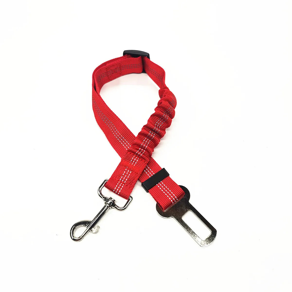 Cinturón de Seguridad Ajustable para Perros en el Coche — Nylon Reflectante y Elástico | 21 Colores