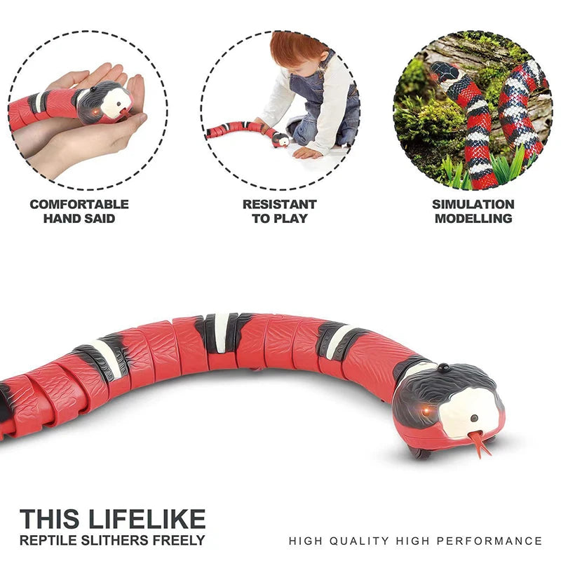 Juguete Automático Interactivo para Gatos - Serpiente con Sensor Inteligente y Carga USB