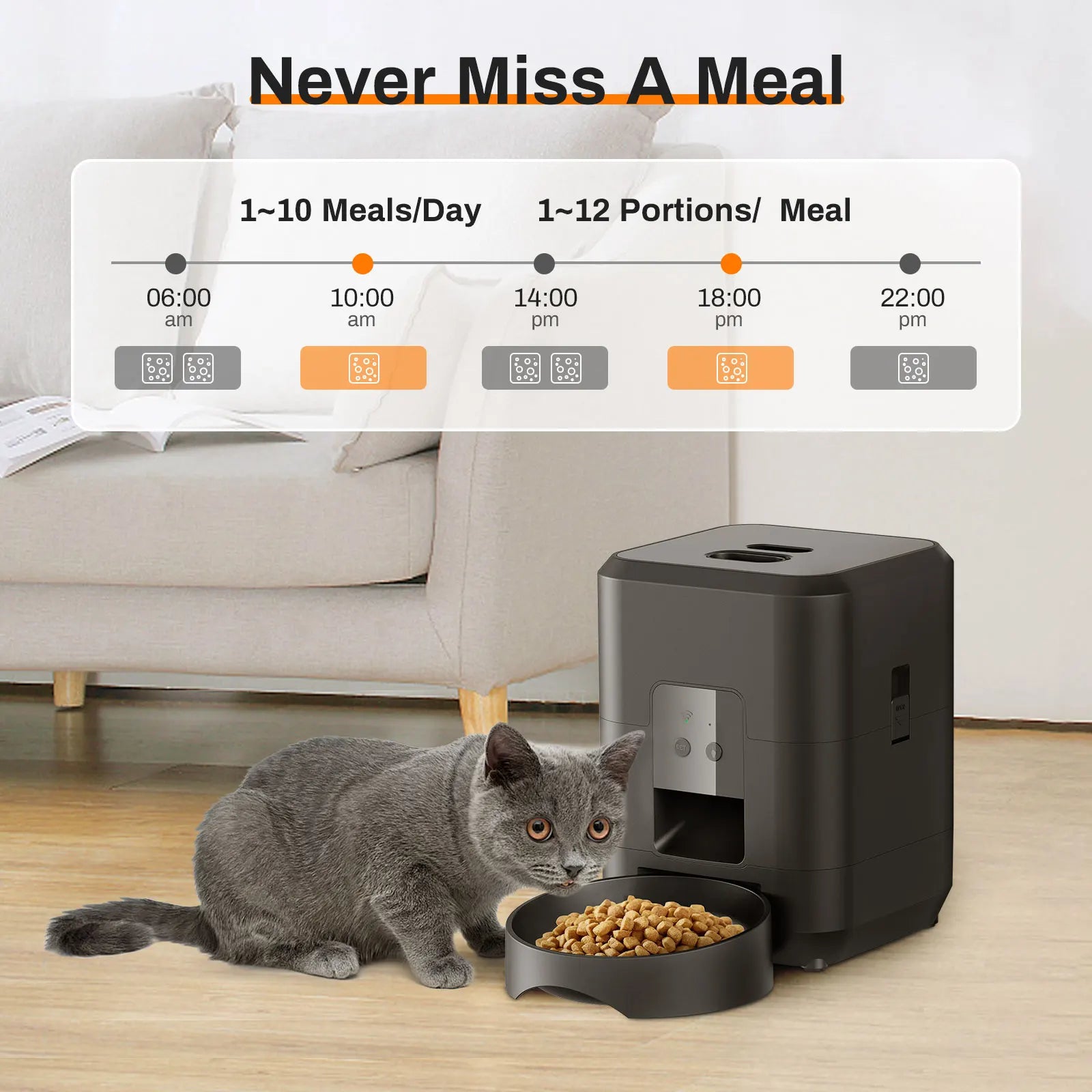 Comedero Automático Inteligente para Gatos y Perros — Con Temporizador y WiFi | 2L
