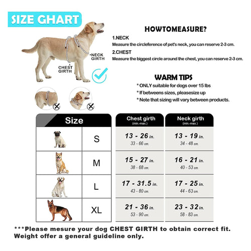 Arnés Antitirones para Perros, Chaleco Acolchado Ajustable con Asa de Control Fácil