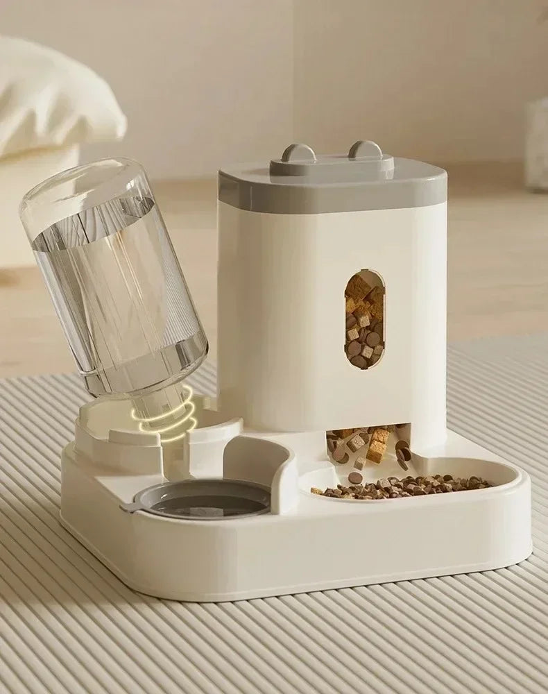 Comedero Automático con Fuente de Agua para Perros y Gatos - Gran Capacidad 2L