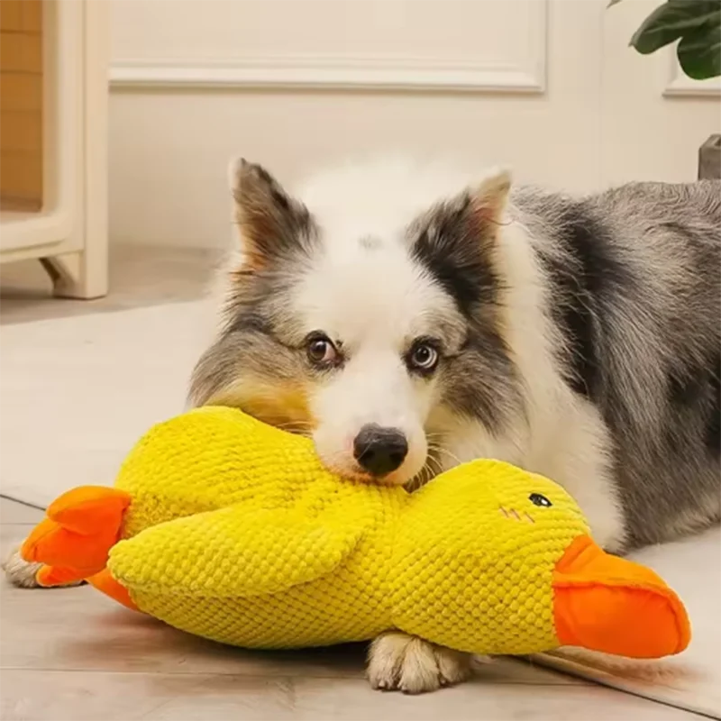 Juguete de Pato para Perros, Peluche Resistente a Mordiscos con Sonido, Alivio Dental, Compañero Suave para Perros Pequeños y Grandes
