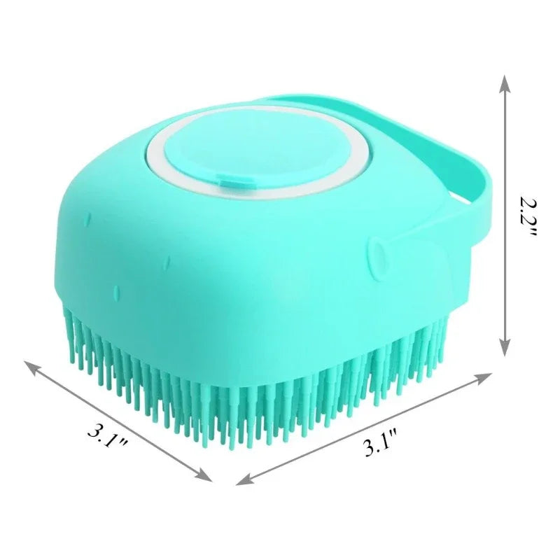Cepillo de Baño para Perros y Gatos con Dispensador de Champú 80ml
