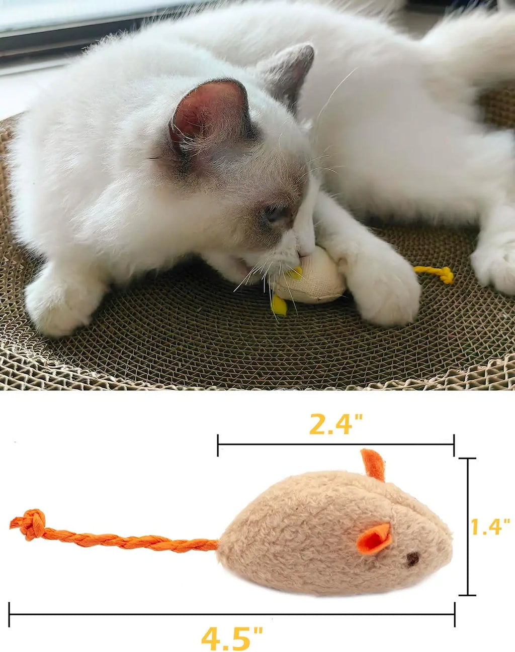 Ratones de Peluche con Catnip para Gatos — Pack de 3 a 200 unidades | Juguete Interactivo