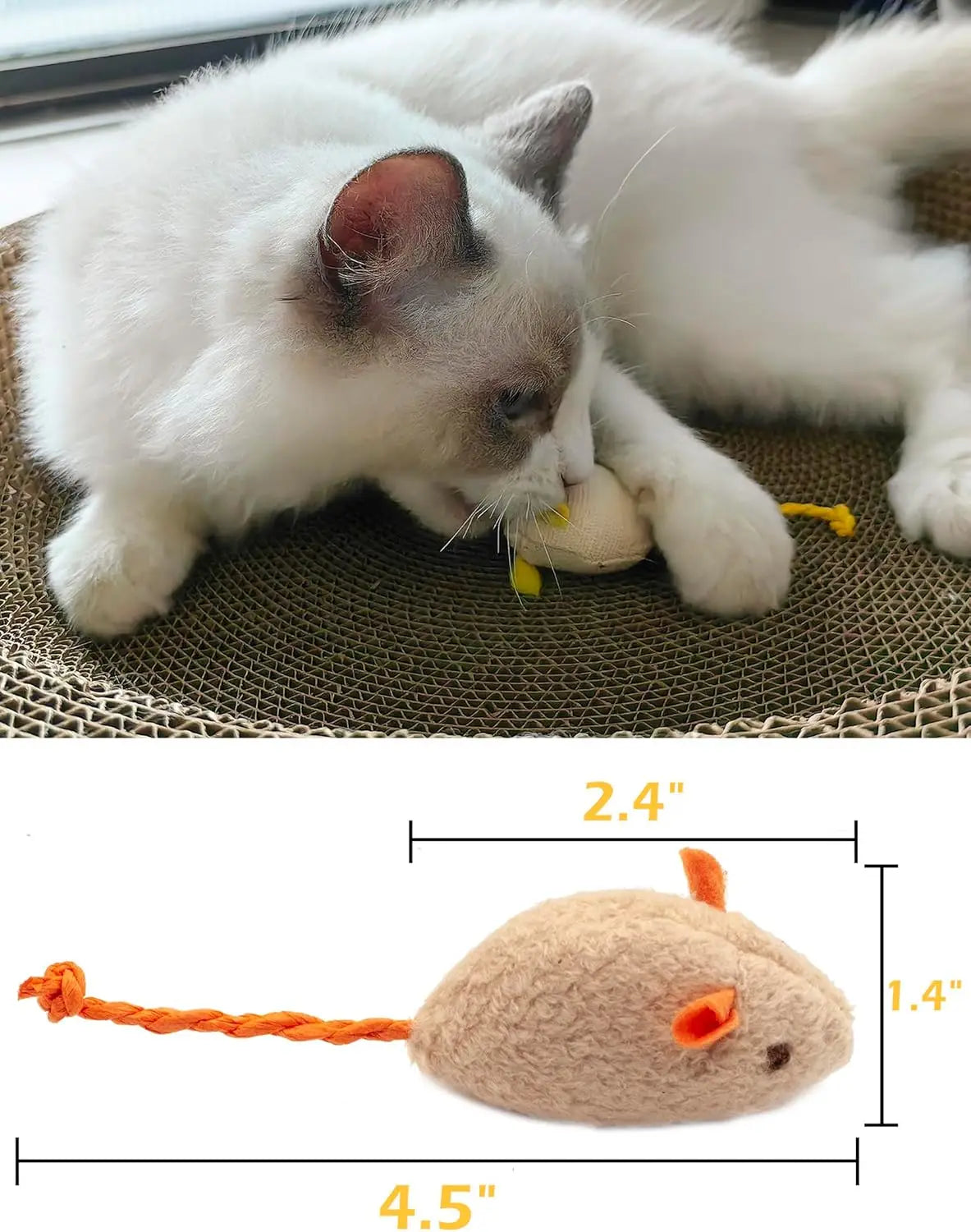 Ratones de Peluche con Catnip para Gatos — Pack de 3 a 200 unidades | Juguete Interactivo