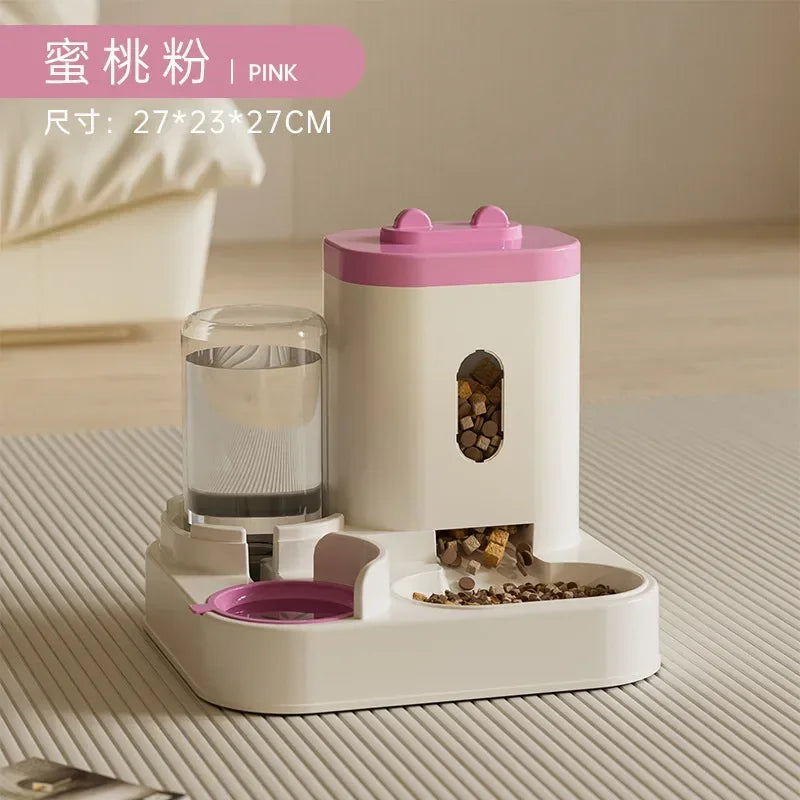 Comedero Automático con Fuente de Agua para Perros y Gatos - Gran Capacidad 2L
