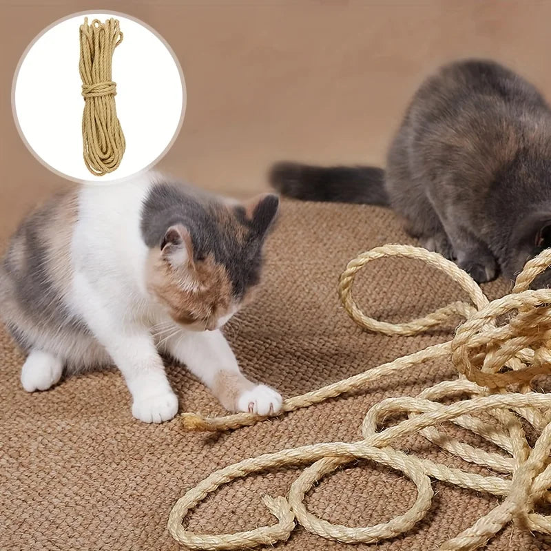Cuerda de Sisal Natural para Rascador de Gatos — DIY Protector de Muebles | 10m, 20m o 50m