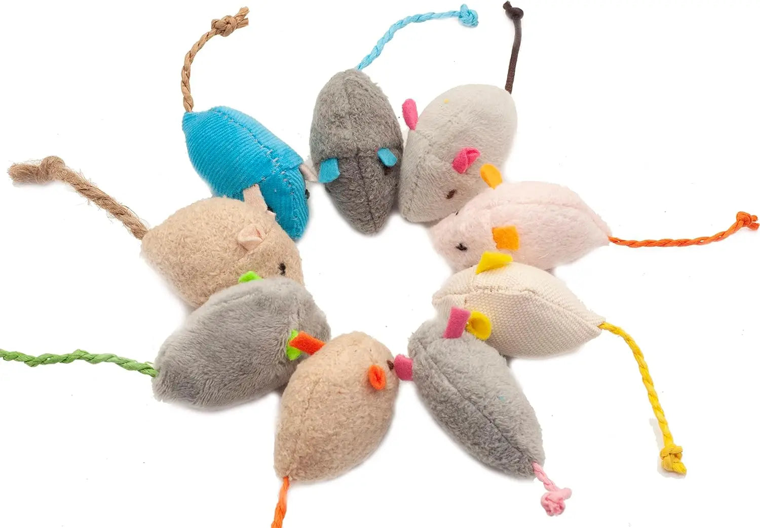 Ratones de Peluche con Catnip para Gatos — Pack de 3 a 200 unidades | Juguete Interactivo