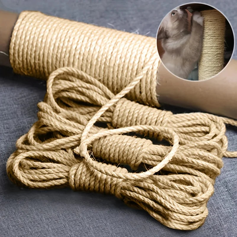 Cuerda de Sisal Natural para Rascador de Gatos — DIY Protector de Muebles | 10m, 20m o 50m