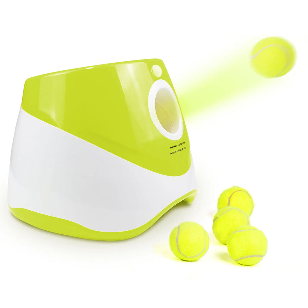 Lanzador Automático de Pelotas para Perros con 3 Pelotas de Tenis