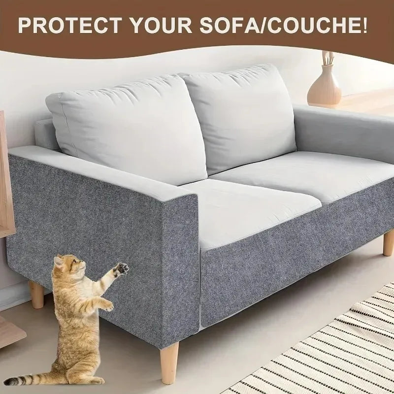 Protector de Sofá Rascador para Gatos Autoadhesivo 60x200cm - Alfombrilla Recortable DIY