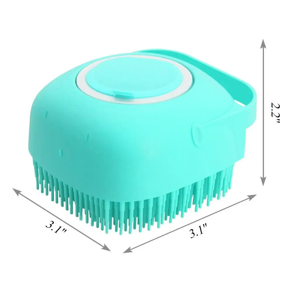 Cepillo de Baño para Perros y Gatos con Dispensador de Champú 80ml