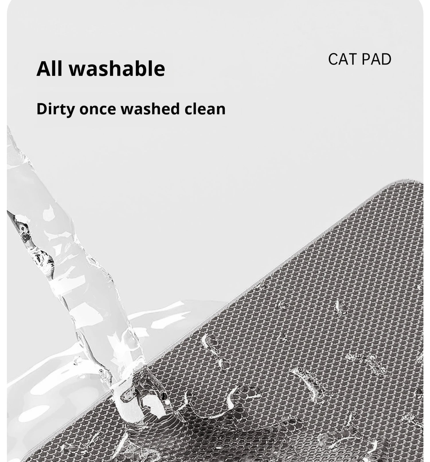 Alfombra para Arenero de Gatos, Impermeable Doble Capa, Antideslizante y Lavable para Mascotas