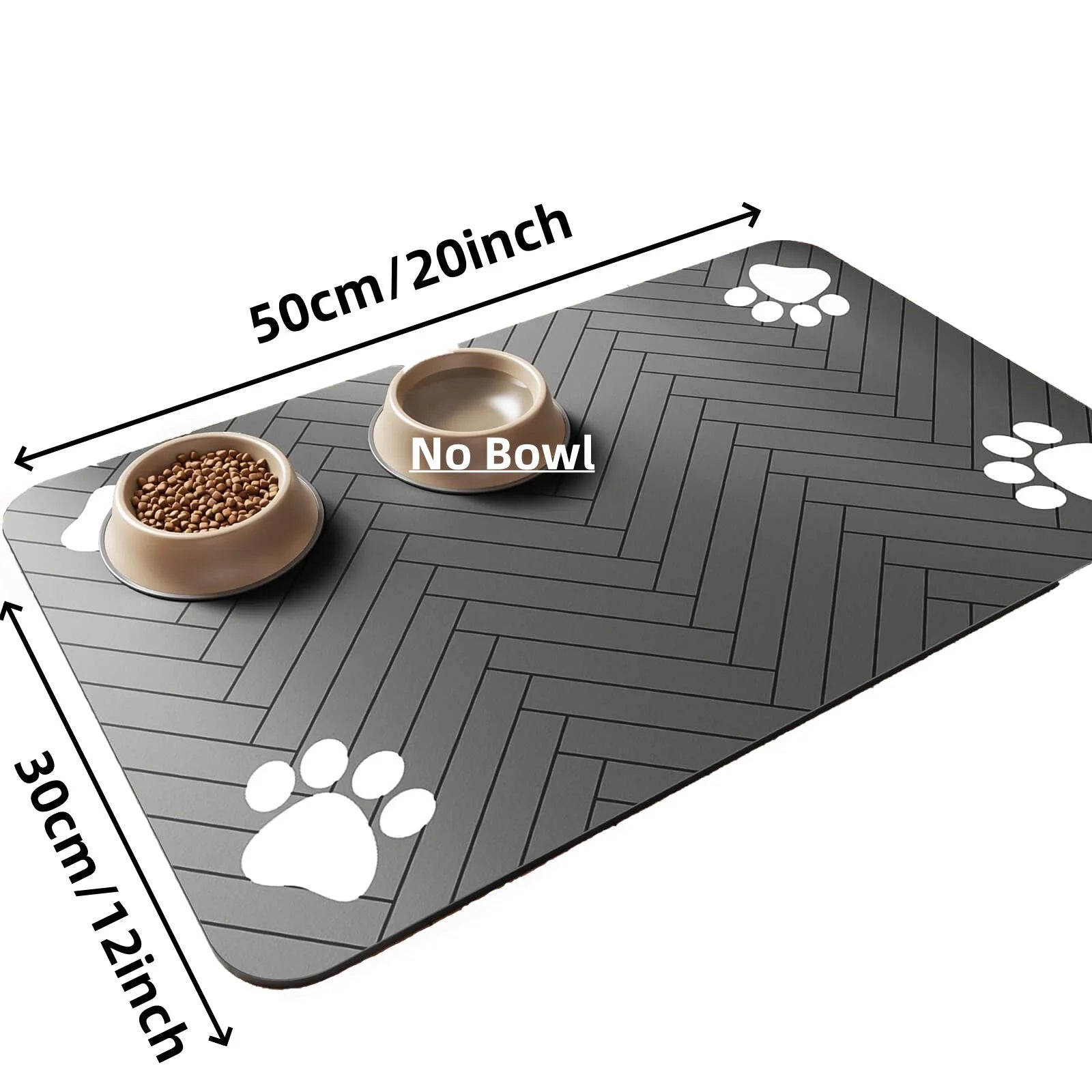 Tapete Absorbente para Comedero de Perros y Gatos — Antideslizante e Impermeable | 3 Tamaños