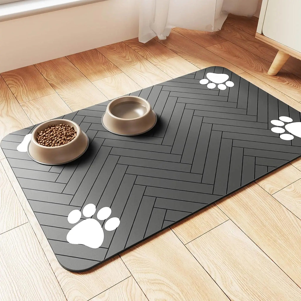 Tapete Absorbente para Comedero de Perros y Gatos — Antideslizante e Impermeable | 3 Tamaños