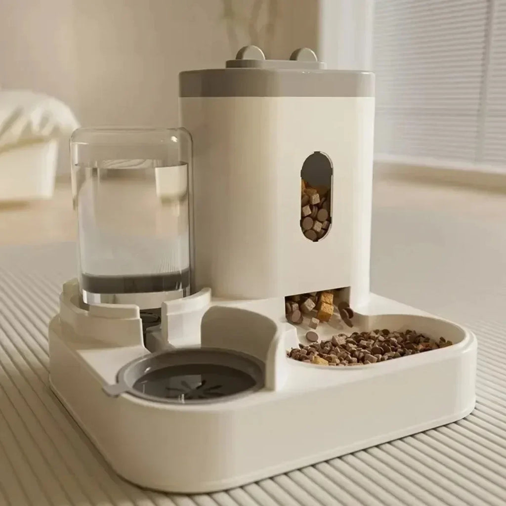 Comedero Automático con Fuente de Agua para Perros y Gatos - Gran Capacidad 2L