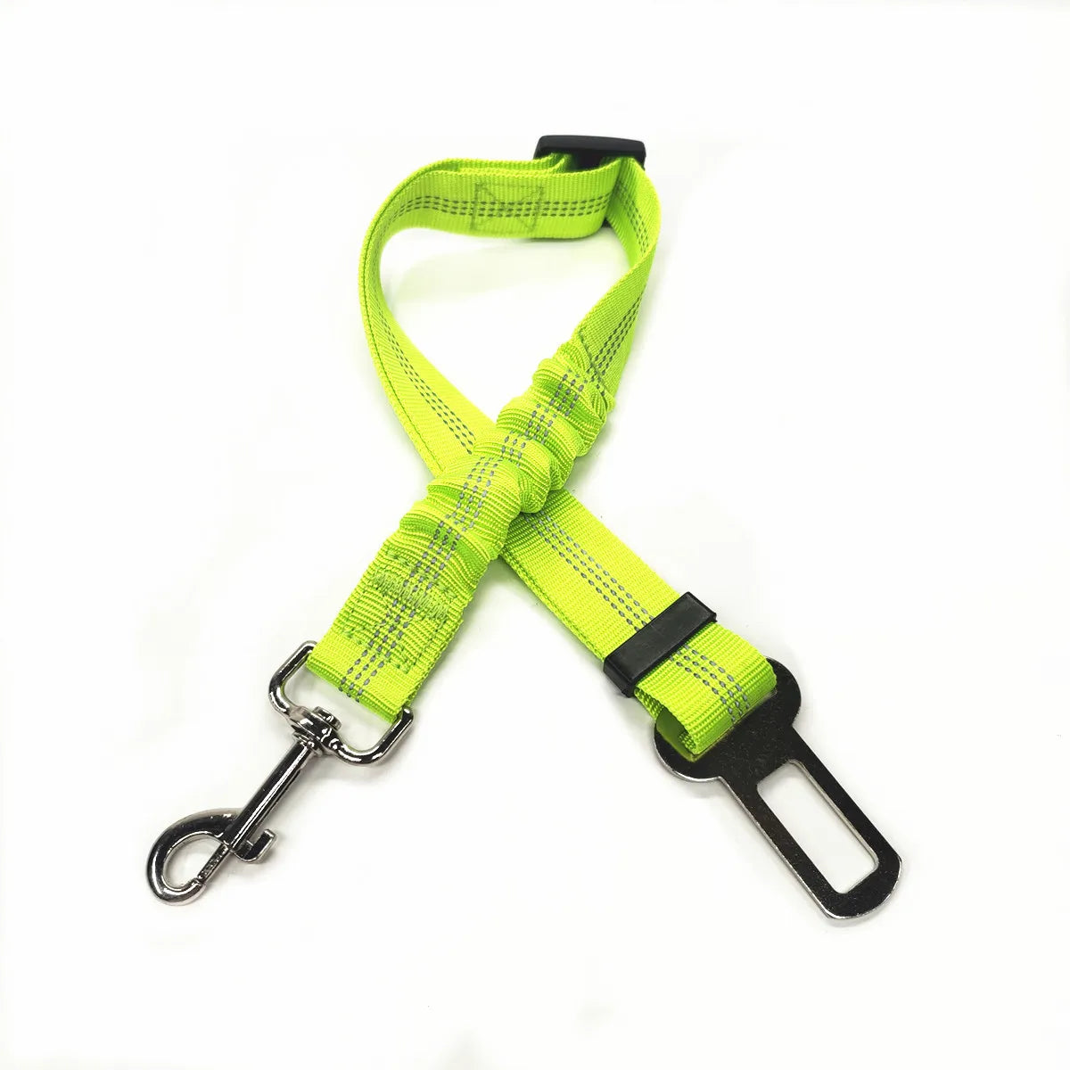 Cinturón de Seguridad Ajustable para Perros en el Coche — Nylon Reflectante y Elástico | 21 Colores