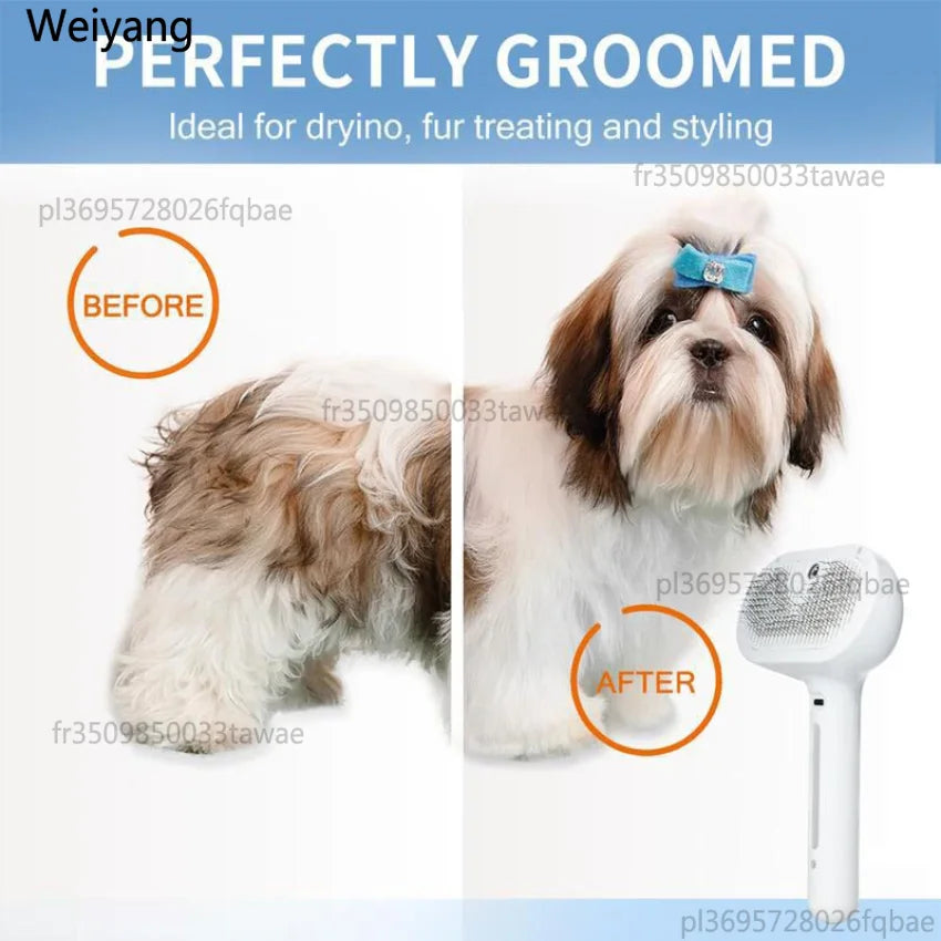 Cepillo Vaporizador con Spray para Perros y Gatos - 2 en 1 Masaje y Cepillado Recargable USB