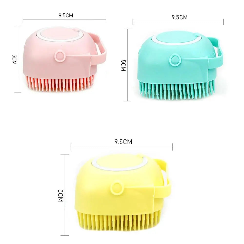 Cepillo de Baño para Perros y Gatos con Dispensador de Champú 80ml