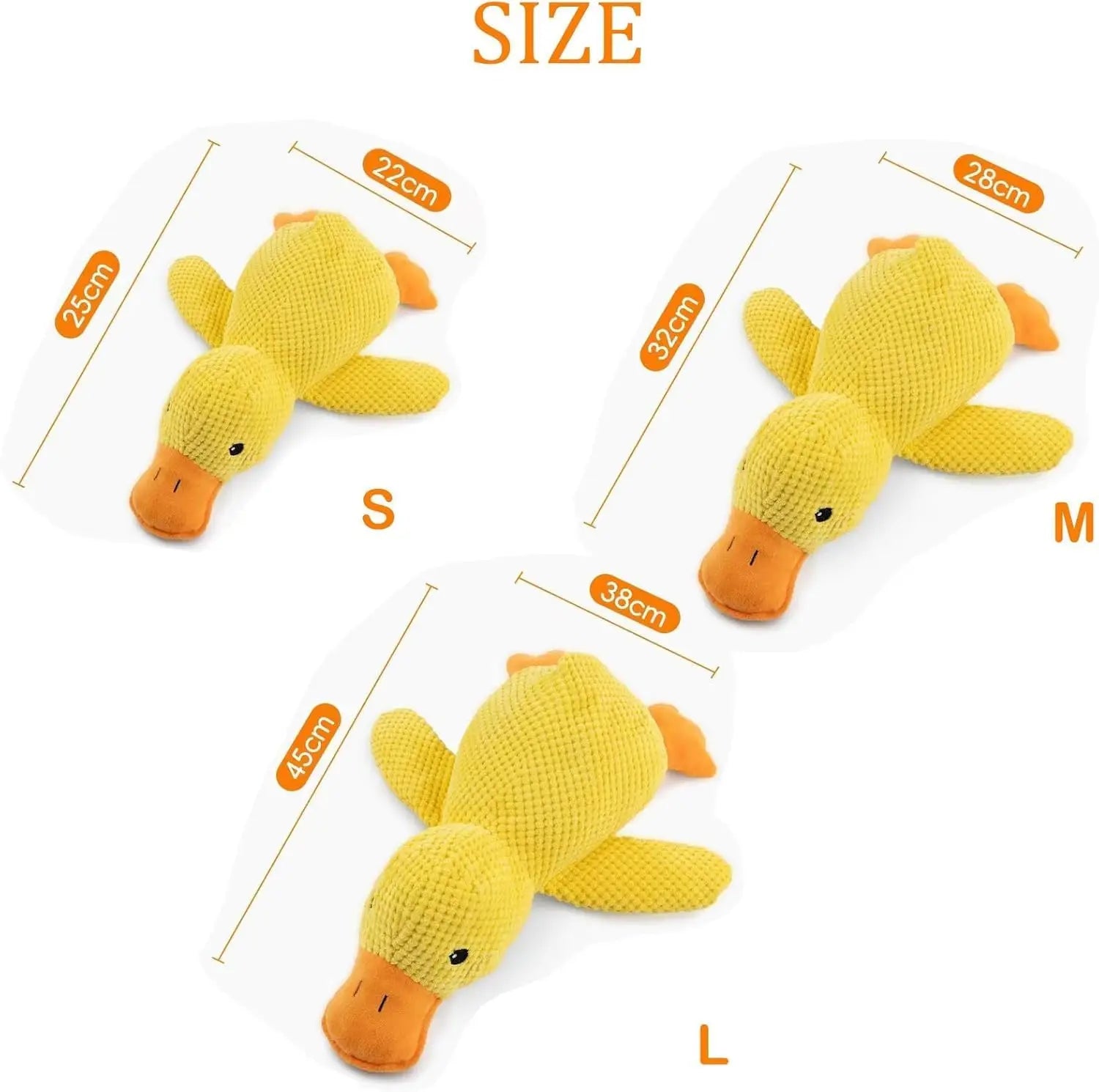 Juguete de Pato para Perros, Peluche Resistente a Mordiscos con Sonido, Alivio Dental, Compañero Suave para Perros Pequeños y Grandes