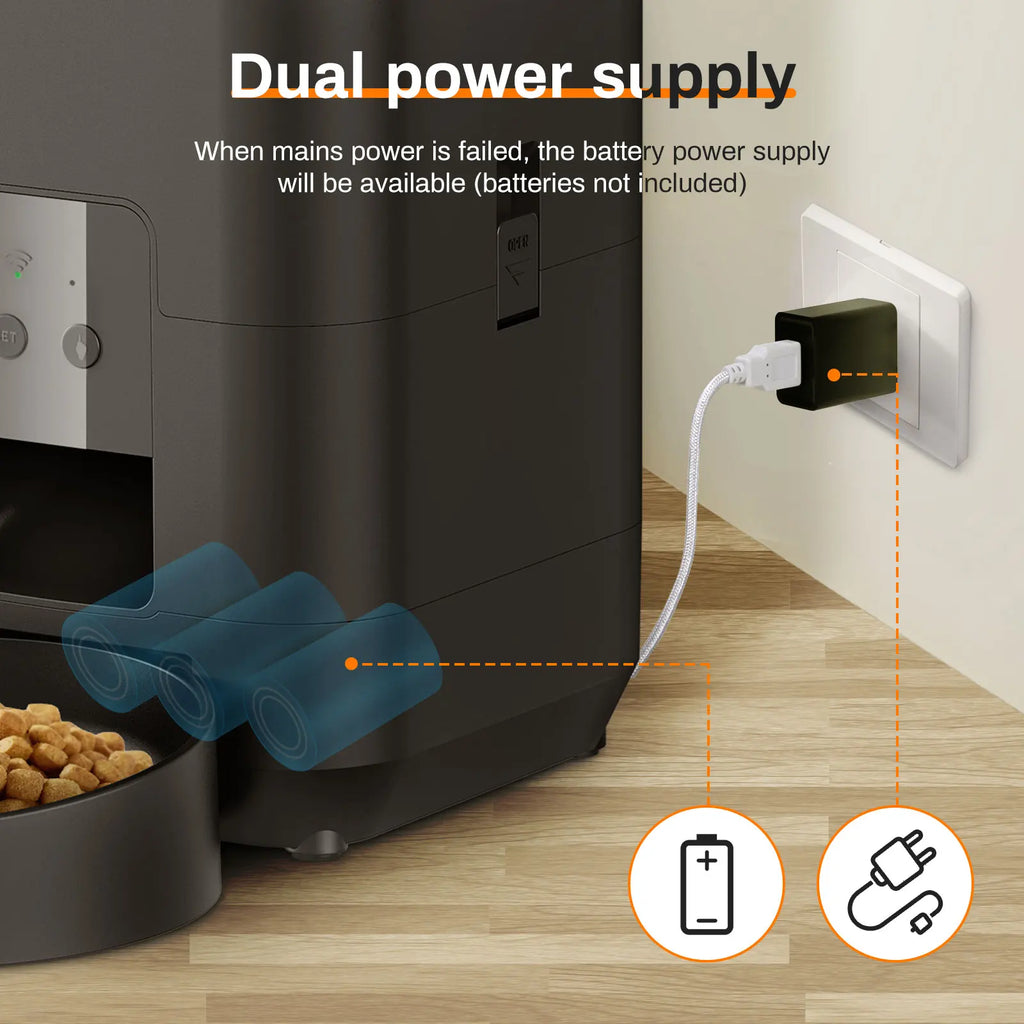 Comedero Automático Inteligente para Gatos y Perros — Con Temporizador y WiFi | 2L