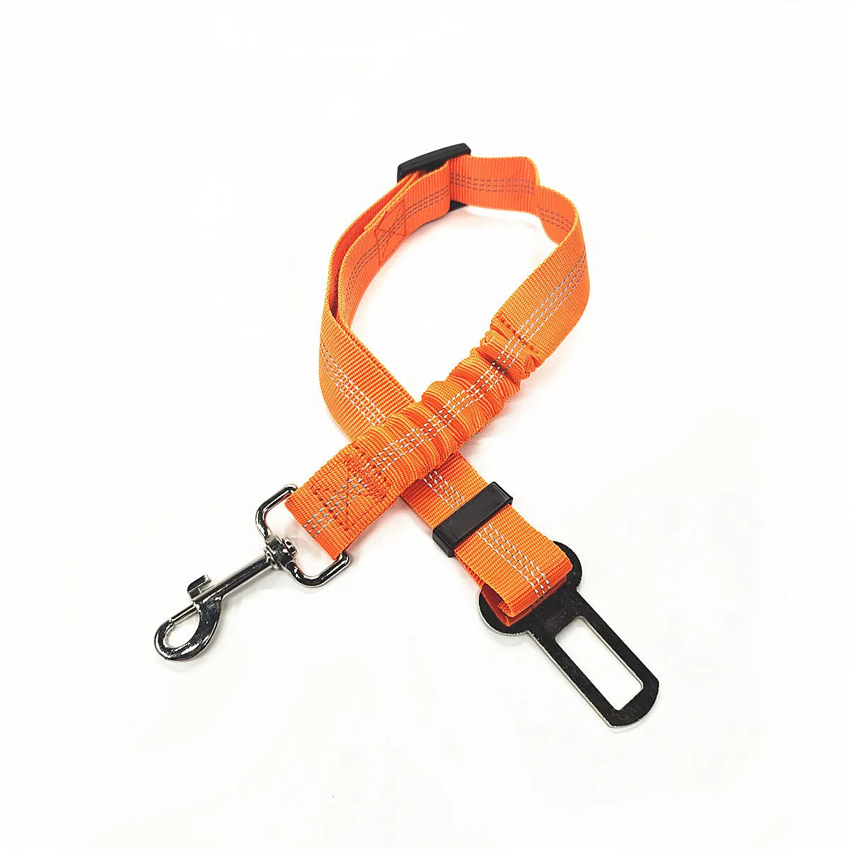 Cinturón de Seguridad Ajustable para Perros en el Coche — Nylon Reflectante y Elástico | 21 Colores