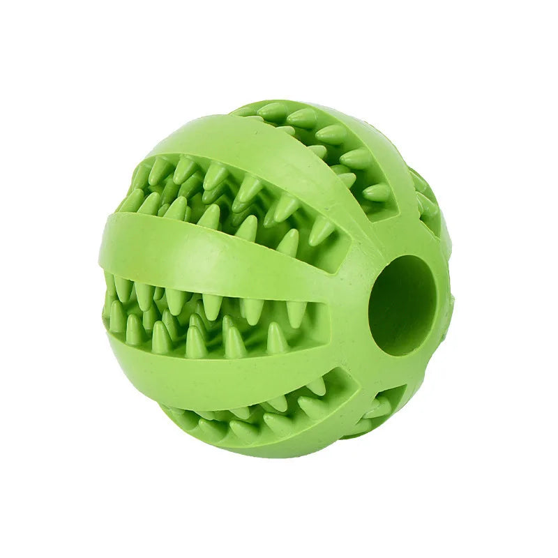 Pelota Interactiva de Goma para Perros - Juguete Mordedor, Limpieza Dental y Dispensador de Snacks