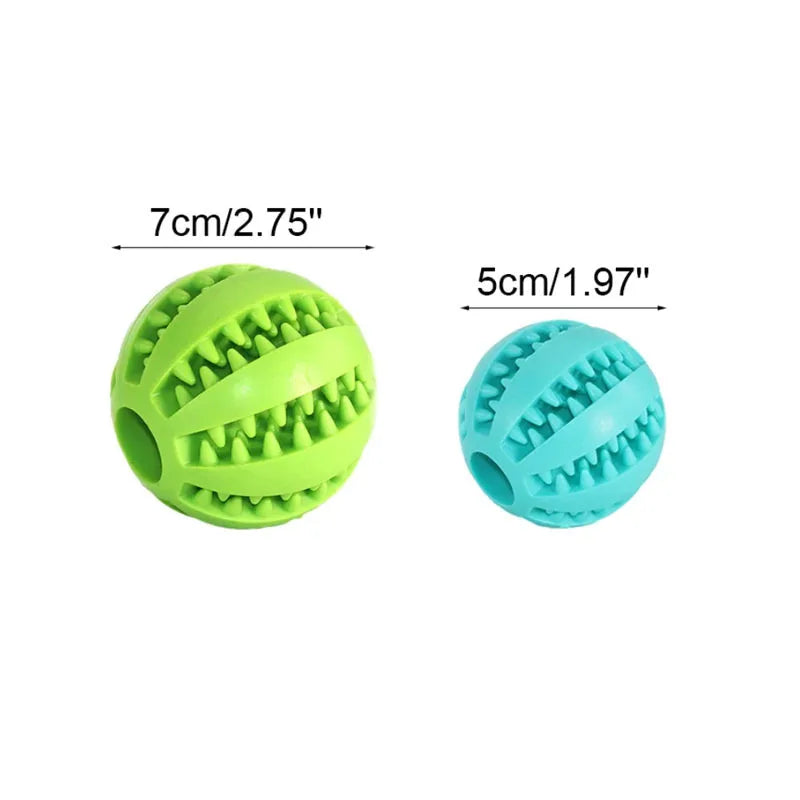 Pelota Interactiva de Goma para Perros - Juguete Mordedor, Limpieza Dental y Dispensador de Snacks