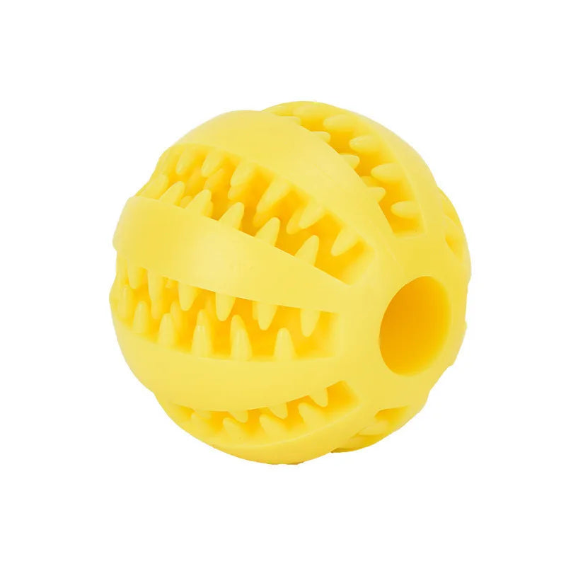 Pelota Interactiva de Goma para Perros - Juguete Mordedor, Limpieza Dental y Dispensador de Snacks