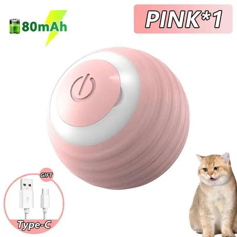 Pelota Inteligente Interactiva para Perros y Gatos - Electrónica, Automática, con Luces RGB y Carga USB