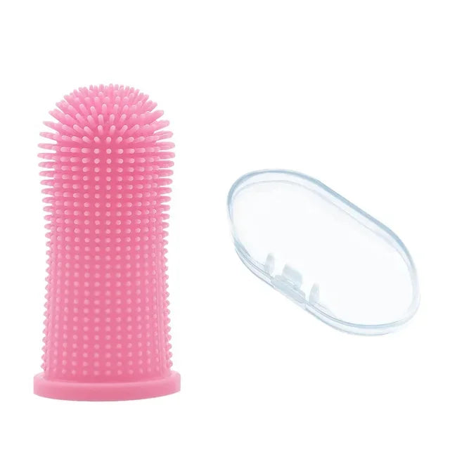 Cepillo de Dientes de Silicona para Perros y Gatos - Limpieza Dental 360°