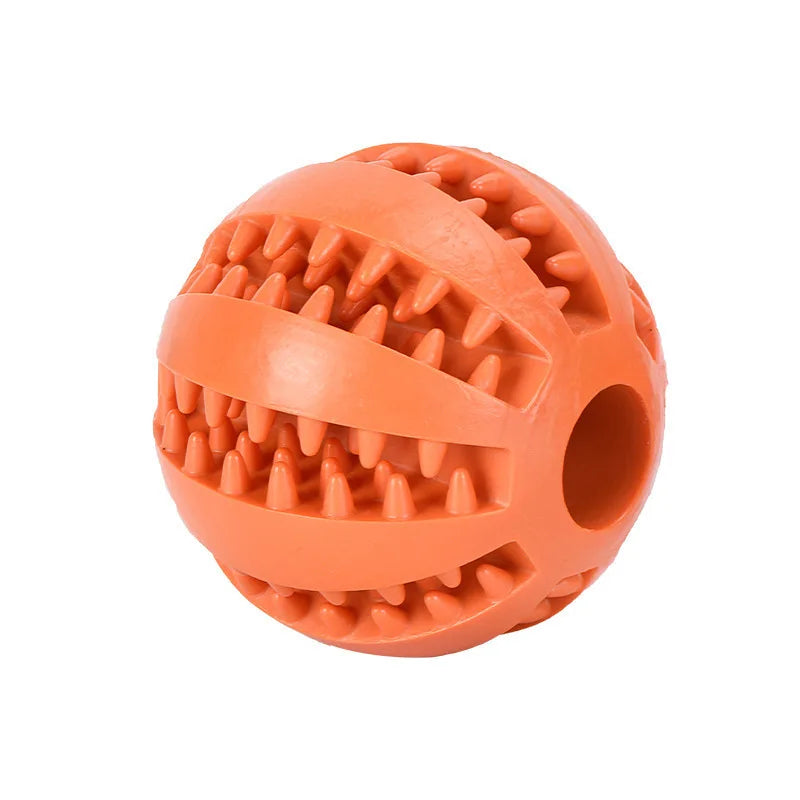 Pelota Interactiva de Goma para Perros - Juguete Mordedor, Limpieza Dental y Dispensador de Snacks