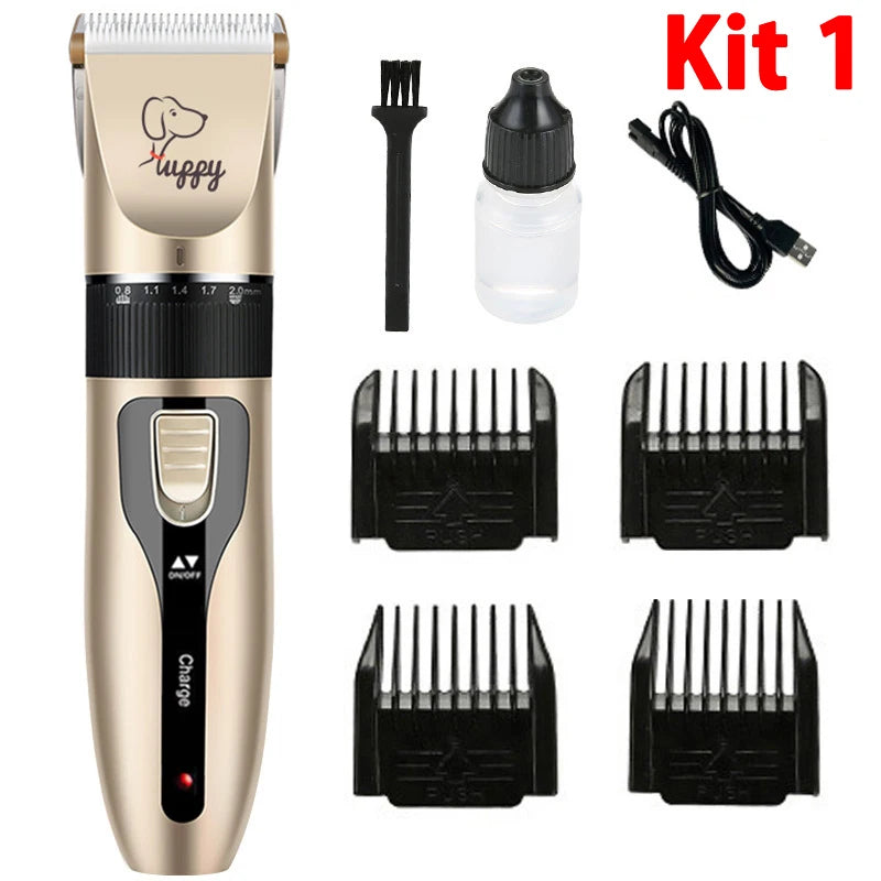 Kit Cortapelos Eléctrico para Perros y Gatos - Silencioso, Recargable y Profesional