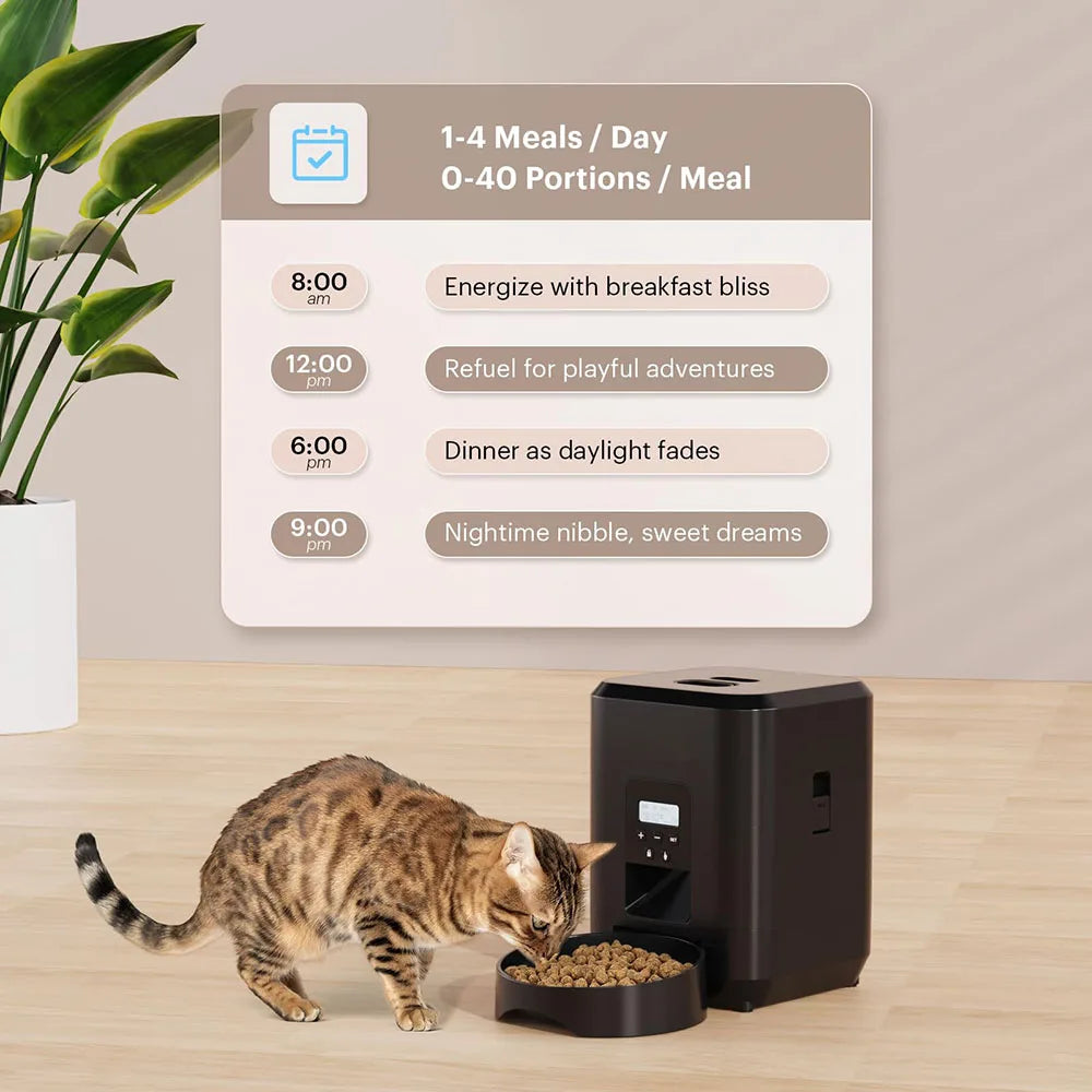 Comedero Automático Inteligente para Gatos y Perros — Con Temporizador y WiFi | 2L