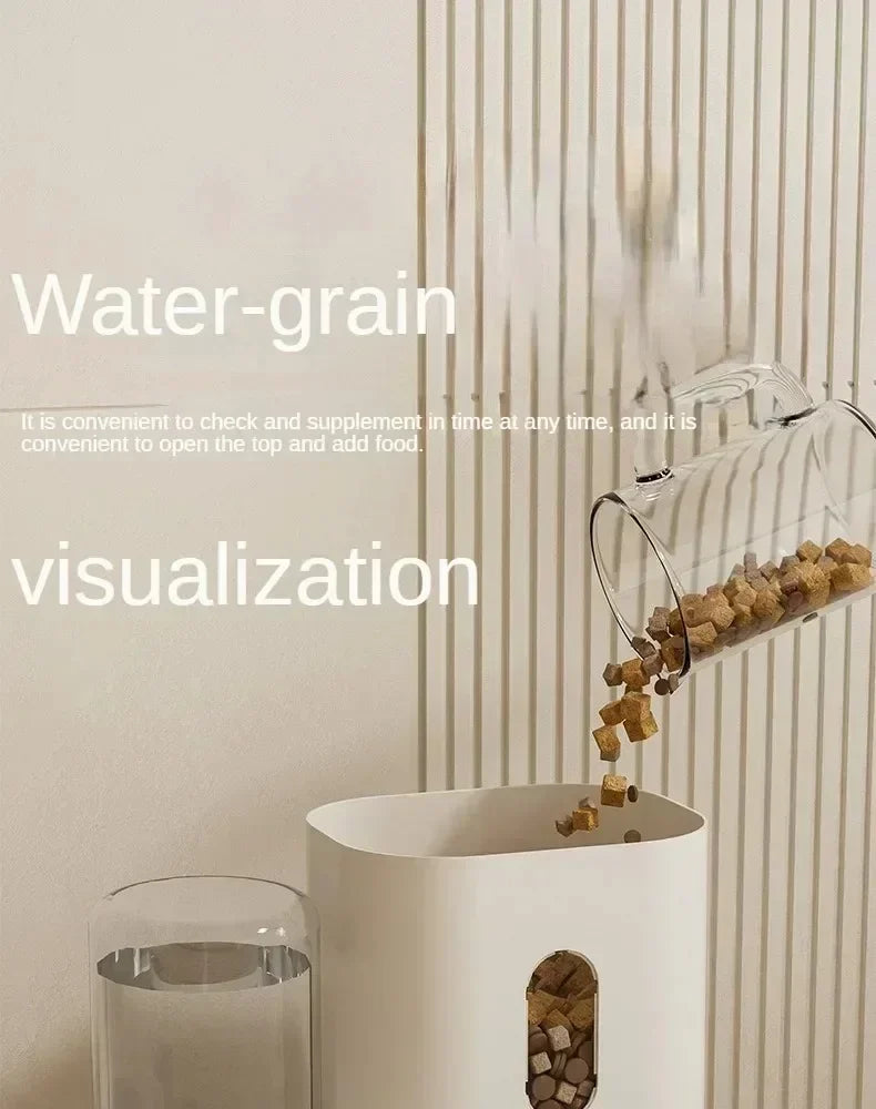 Comedero Automático con Fuente de Agua para Perros y Gatos - Gran Capacidad 2L