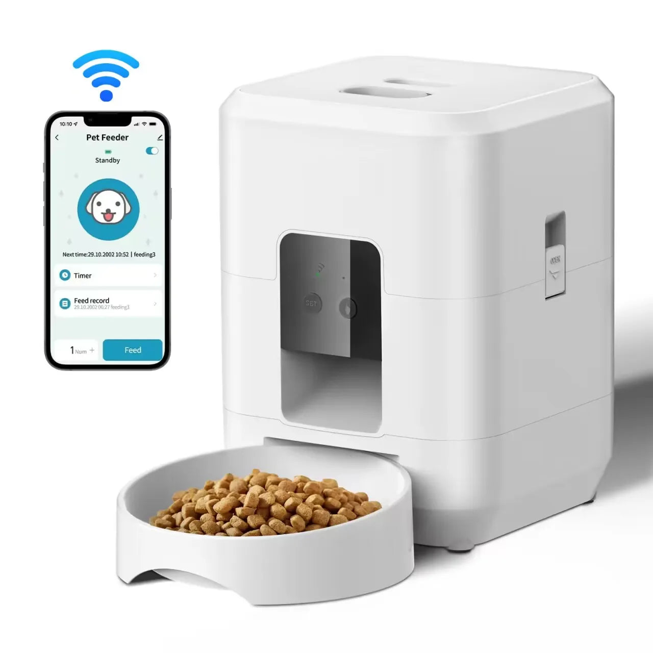 Comedero Automático Inteligente para Gatos y Perros — Con Temporizador y WiFi | 2L