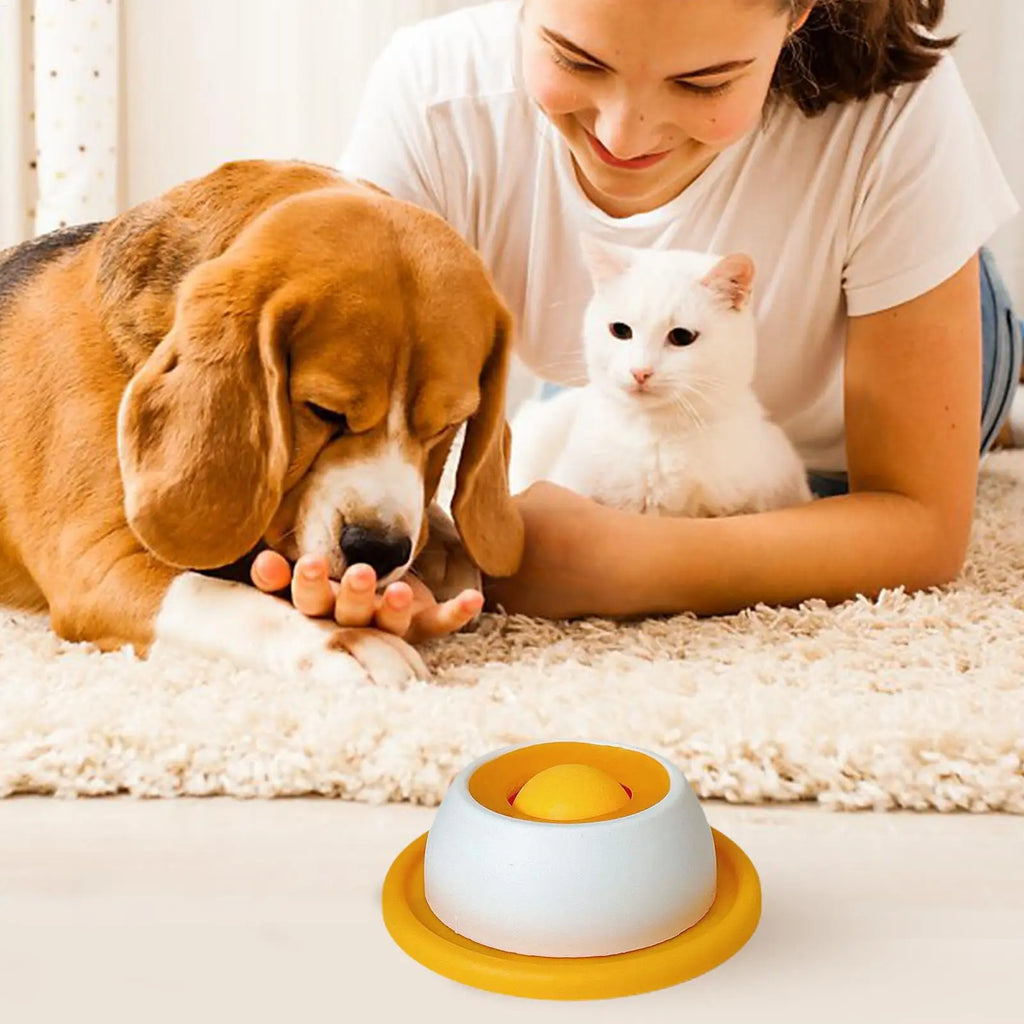 Comedero Lento Interactivo para Perros y Gatos - Juguete Lamer Antiengullimiento