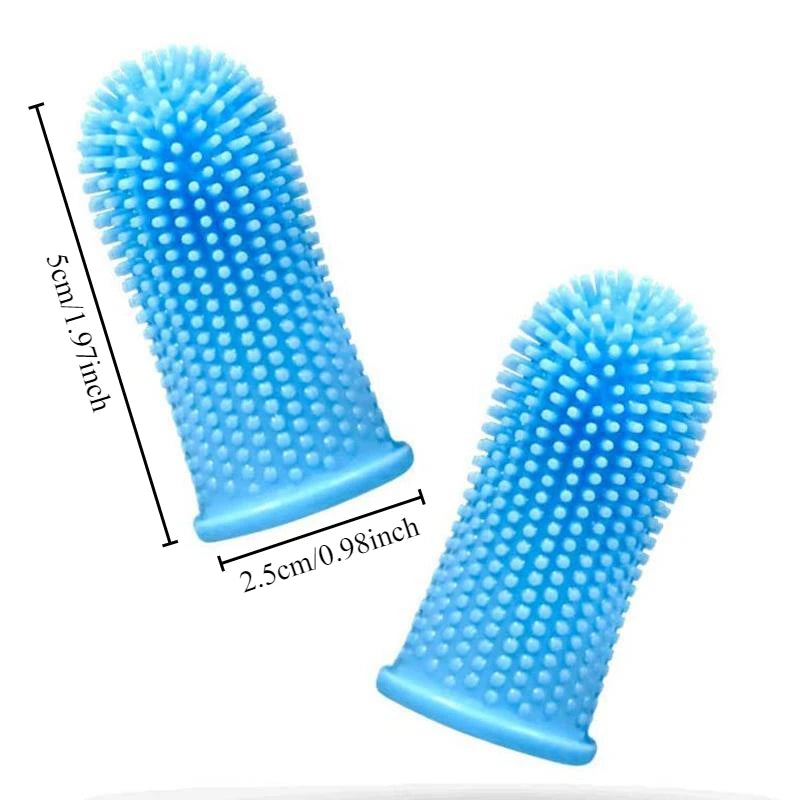 Cepillo de Dientes de Silicona para Perros y Gatos - Limpieza Dental 360°
