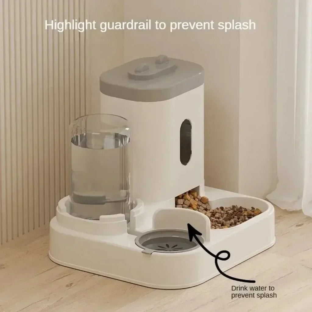 Comedero Automático con Fuente de Agua para Perros y Gatos - Gran Capacidad 2L