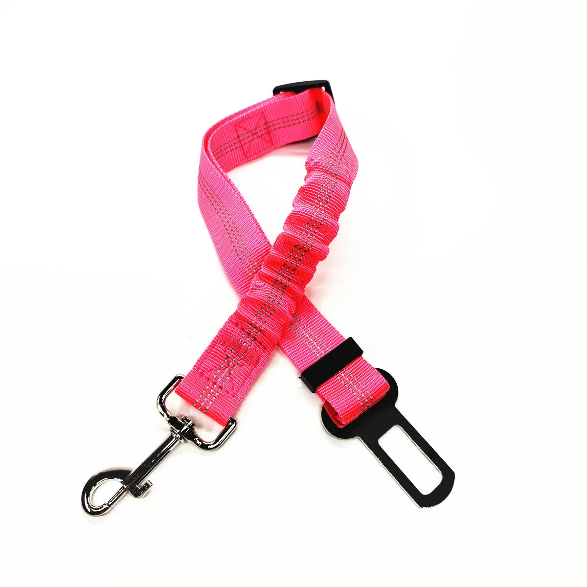 Cinturón de Seguridad Ajustable para Perros en el Coche — Nylon Reflectante y Elástico | 21 Colores