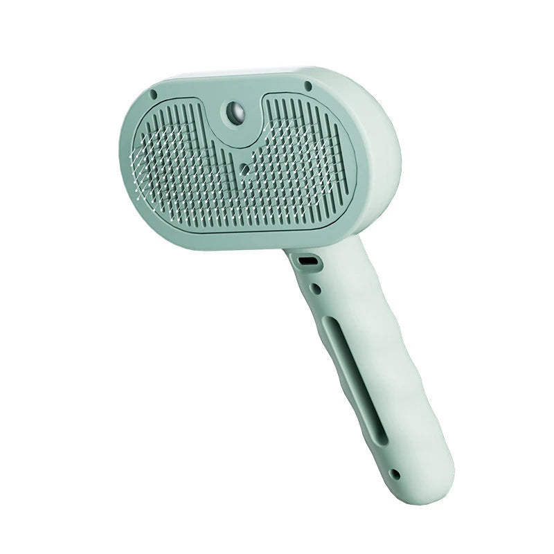 Cepillo Vaporizador con Spray para Perros y Gatos - 2 en 1 Masaje y Cepillado Recargable USB
