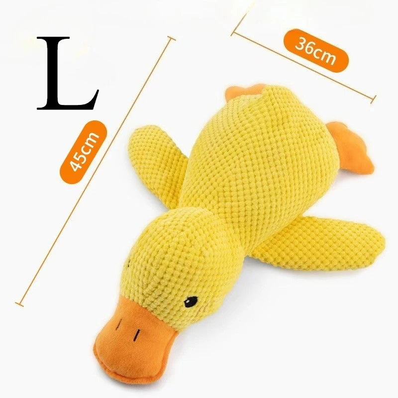 Juguete de Pato para Perros, Peluche Resistente a Mordiscos con Sonido, Alivio Dental, Compañero Suave para Perros Pequeños y Grandes